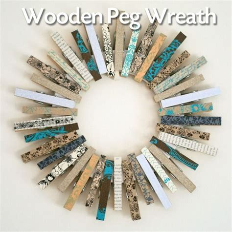 Seven Wooden Peg Crafts Blissfully Domestic Clothes Pin Wreath