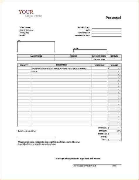 Construction Bid Template