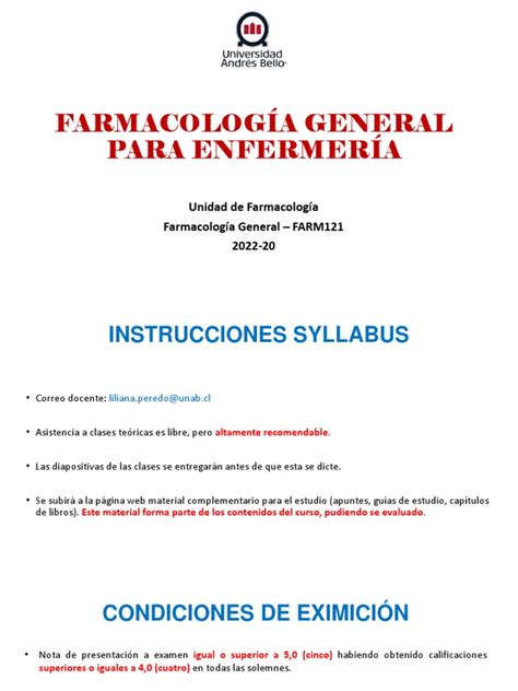 Clase 1 Generalidades De La Farmacología Y Farmacocinética I 2022