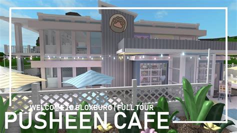 Bloxburg Pusheen Cafe Full Tour Youtube