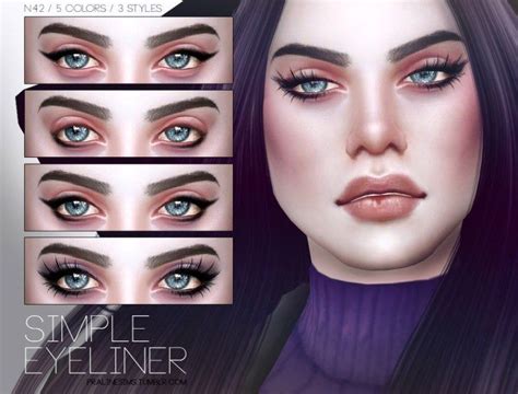 Eyeliner Downloads The Sims 4 Catalog Silver Eyeliner Sparkly