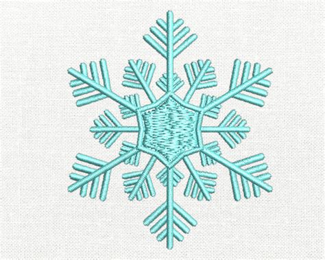 Snowflake Embroidery Design Winter Christmas Embroidery Etsy