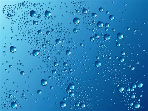 Ilustración de gotas de agua gota de escritorio de agua gotas de lluvia azul fondo de