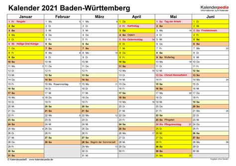 In dieser übersicht findet ihr die feiertage, brückentage und ferien 2021 in bw. Ferien Bw 2021 / Kalender 2021 Zum Ausdrucken Kostenlos