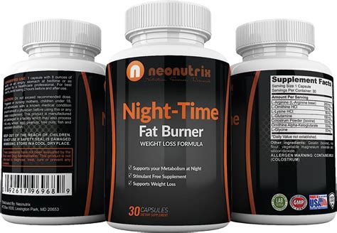 Night Time Fat Burner Formula Weight Loss Capsules For Menwomen Amino Acids Based Nocturnal