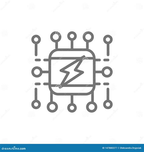 Stromversorgungssystem Symbol Vektor Abbildung Illustration Von