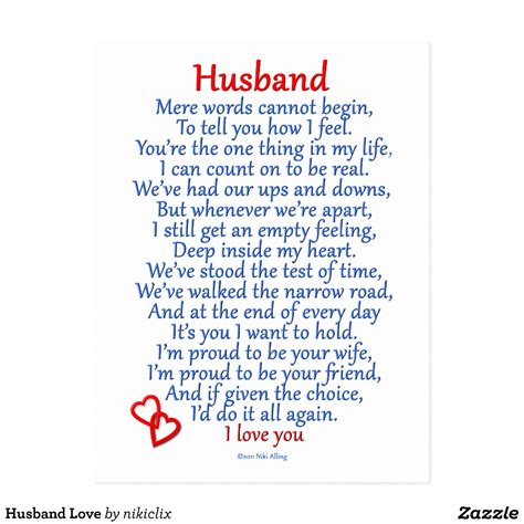 Husband Love Postcard Message For Husband Letters To My Husband Birthday Quotes