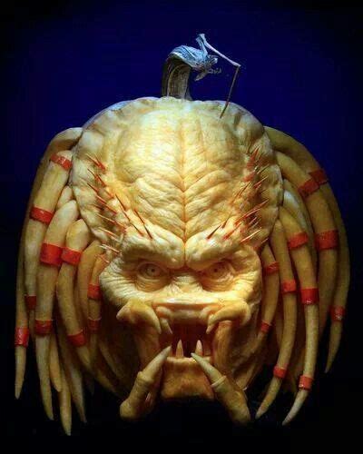 Predator Made Out Of A Pumpkin Amazing Pumpkin Carving Creative