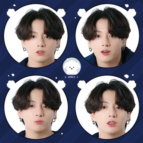 Four Images Of The Same Person With Different Hair Styles And Facial