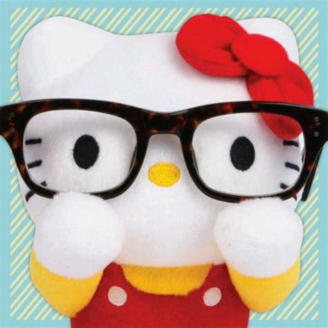 hello kitty kitty and glasses on pinterest
