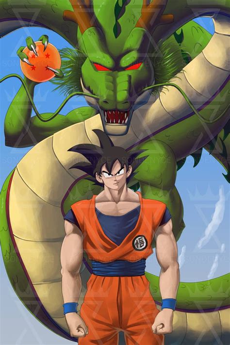 Goku And Shenron By Denychie On DeviantArt Dragones Dragon Ball
