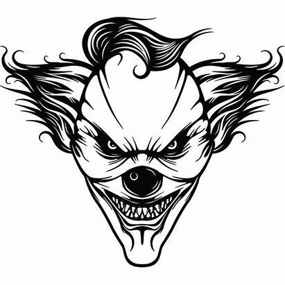 Clown Evil Drawings Drawing Smile Skull Scary