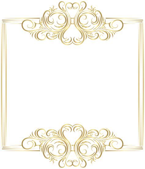 Gold Border Frame Transparent Png Clip Art Image Png Download 5814 Images