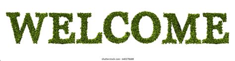 Welcome Word Written Nature Leaf Font Stock Illustration 640278688