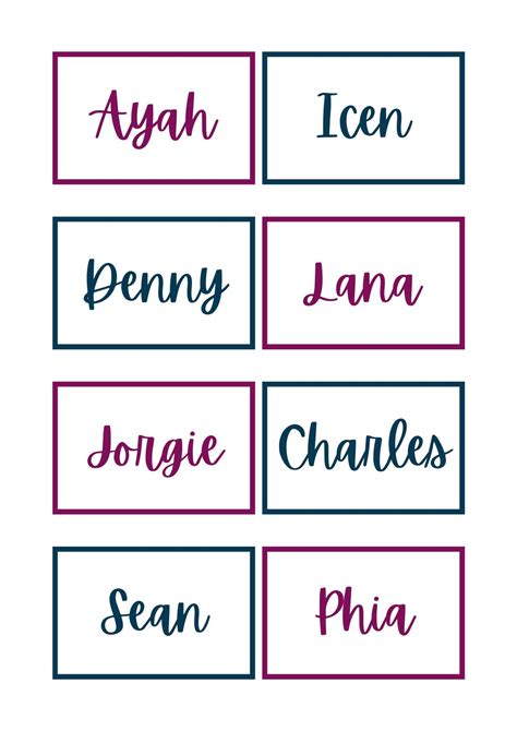 Name Tag Ideas For Preschoolers Free Printable Templates