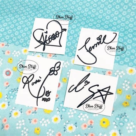 Jual Blackpink Jennis Rose Jisoo Lisa Signature Decal Sticker Ttd