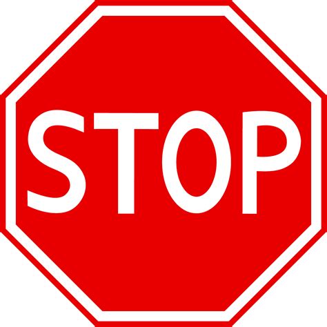 Red Stop Sign Clipart Free Clip Art