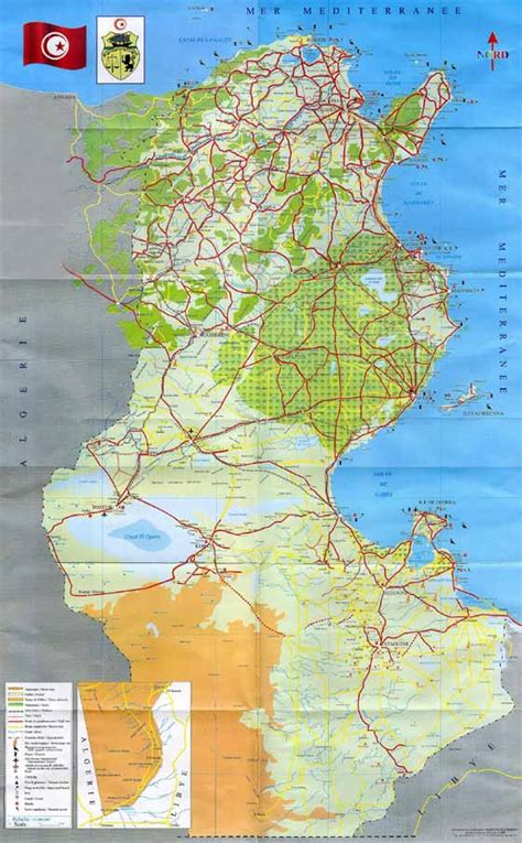 Mapas Imprimidos De Túnez Con Posibilidad De Descargar