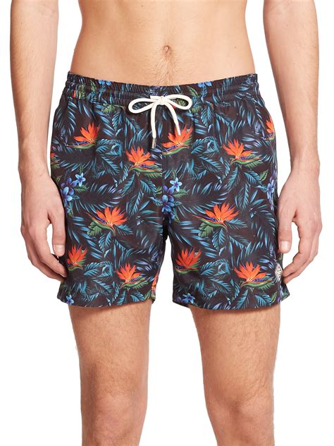 Jlindeberg Hawaiian Floral Print Swim Shorts For Men Lyst