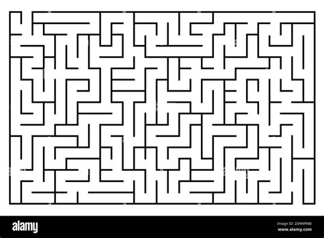 Labyrinth Illustration Isolated On White Stock Photo Alamy