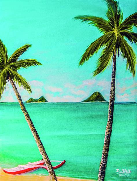 Lanikai Beach Oahu Hawaii 07 Painting By Donald K Hall Pixels