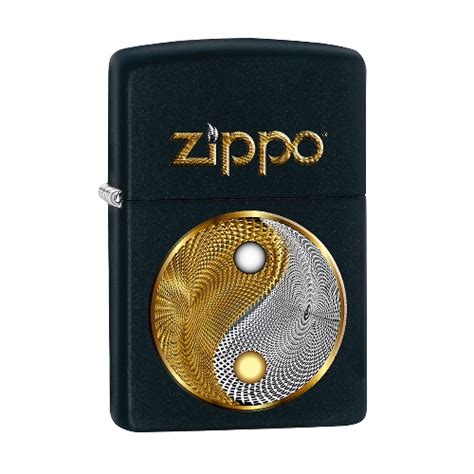 Zippo feuerzeug in schwarz mit gravur. Zippo schwarz matt Abstract Yin Yang | Zippo Farbfeuerzeug ...