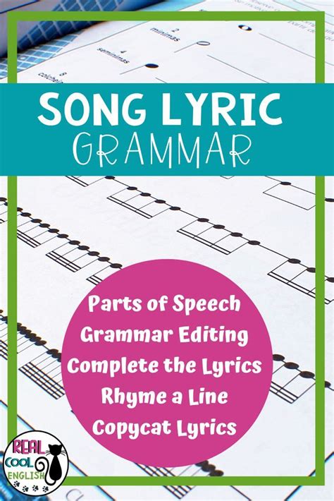 This underpins the fact that once you know the basic fundamentals of this structure, your song writing possibilities are limitless! Song Lyric Analysis for Grammar and Sentence Structure in 2020 (With images) | Part of speech ...