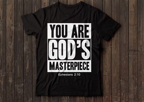 You Are GODS Masterpiece Ephesians 2 10 Bible Verse Vector Shirt