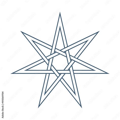 Seven Point Star Or Septagram Known As Heptagram Elven Or Fairy Star