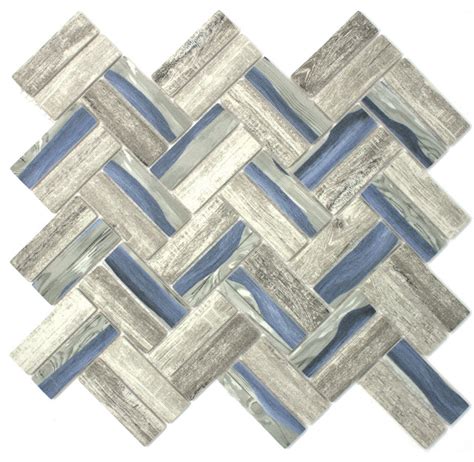 1175x1175 Ula Recycled Glass Tile Mosaic Sheet Blue Contemporary