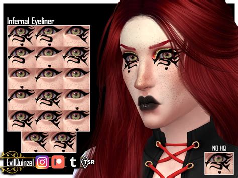 Evilquinzel — Fierce Eyeliner For Sims Eyeliner Category