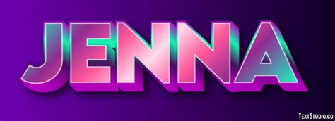 jenna text effect and logo design name