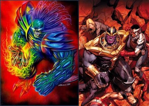Galactus Odin Tyrant Thanos And Thor Vs The Fourth Celestial Host