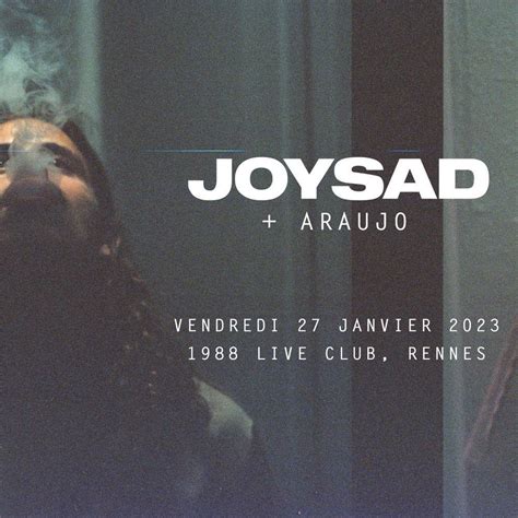 Concert Joysad Et Araujo Au 1988 Live Club à Rennes Vendredi 27