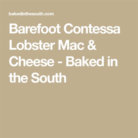 Barefoot Contessa Lobster Mac And Cheese Recipe Lobster Mac And