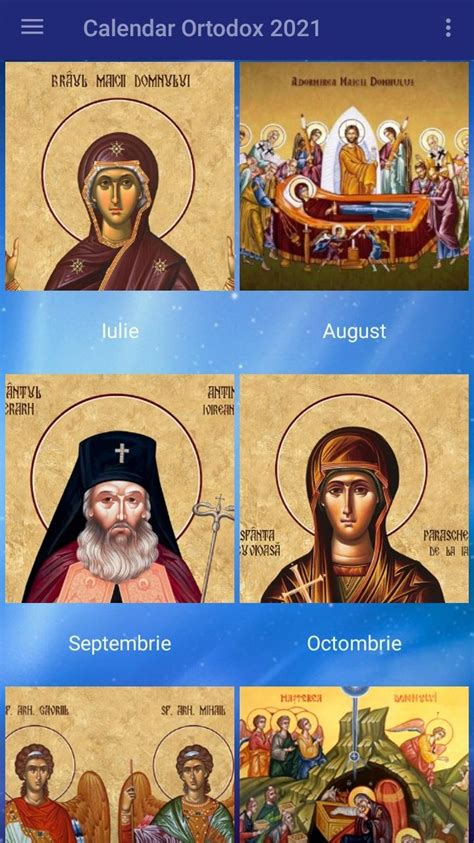 Calendarul ortodox 2021 conține sfinții zilei, sărbătorile bisericii, zilele de post de peste an… august. Calendar Ortodox 2021 for Android - APK Download