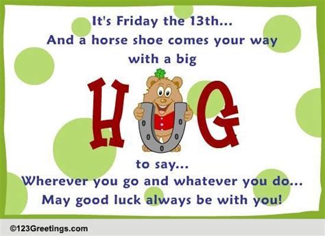 Good Luck Wishes On Friday The 13th Free Friday The 13th Ecards 123