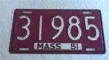 Images of Massachusetts License Plates For Sale