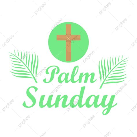 Palm Sunday Vector Art Png Palm Sunday Greetings Design Illustration