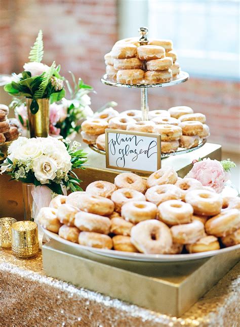 Cute Donut Display At Wedding Reception Donut Display Wedding Donuts