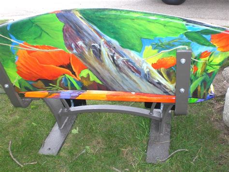 Back Of Bench Custom Painted Painting By Glory Wood