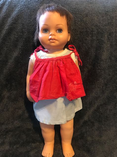 Vintage 1961 Mattel Chatty Baby Doll Cathy Sister Pull String Brunette
