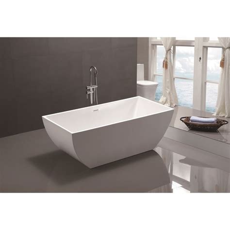 Vanity Art 59 Freestanding Acrylic Bathtub Modern Stand Alone Soaking