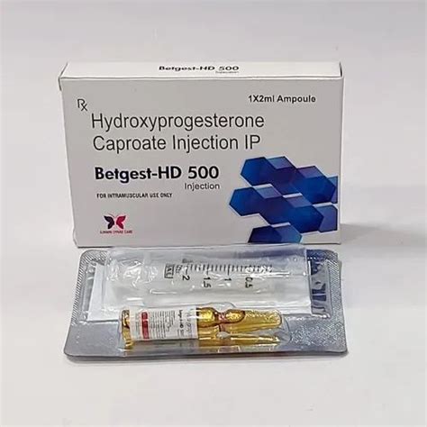 hydroxyprogesterone 500 mg injection packaging type ampule packaging size 1 2ml at rs 210
