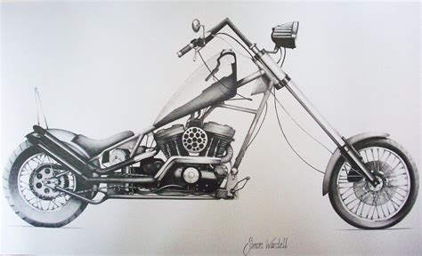 Motorcycle Chopper Drawing At Getdrawings Free Download