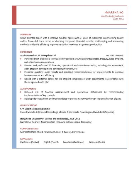 This site uses cookies to ensure you get the best experience on our website. Audit Supervisor CV - CTgoodjobs powered by Career Times