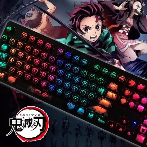 Demon Slayer Anime Keycaps Hot Swap Mechanical Keyboard Anime Keycaps