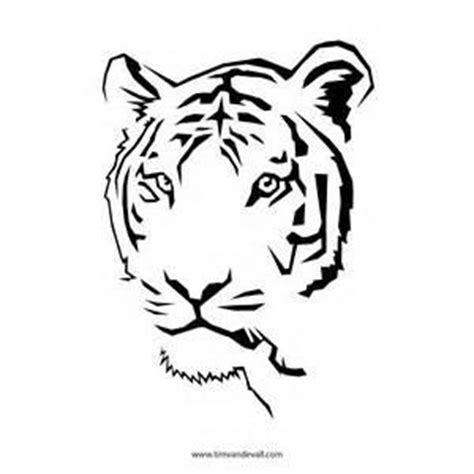 Tigers Stencils Tiger Stencil Cat Silhouette Tattoos Tiger Outline