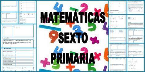 Visita la entrada para saber más. 30 fichas de Matemáticas para Sexto de Primaria | Fichas ...
