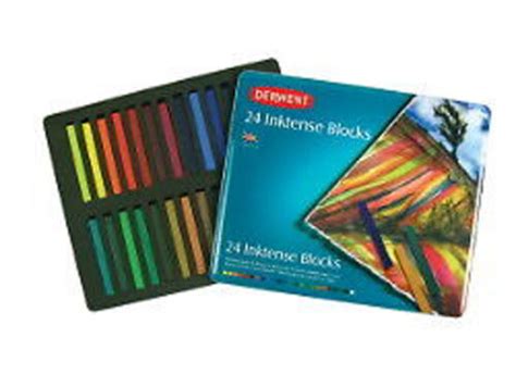 Derwent Inktense Blocks 24 Tin Set Assorted Colour Watercolour Ink